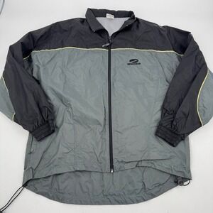Brooks Women's Running Jacket Lightweight Gray‎ Black Athletic Windbreaker Y2K